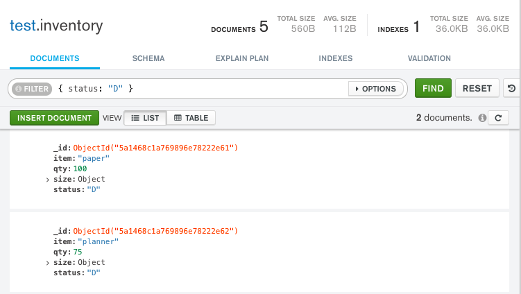 Query using equality condition